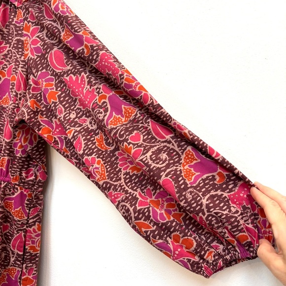 Summersalt Countryside Poplin Button Down Midi Dress Vineyard Blooms Pinot 2X - Picture 11 of 16